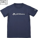 ファイテン Phiten RAKUシャツ 半袖 ロゴ入り 【ネイビー/ホワイト】【3XOサイズ】JG585009(4)