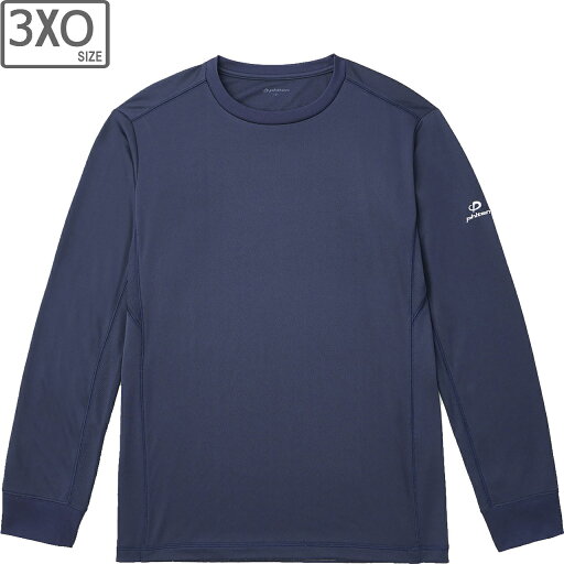 ファイテン Phiten RAKUシャツ 長袖 【ネイビー】【3XOサイズ】JG624109 ファイテン Phiten RAKUシャツ 長袖 【ネイビー】【3XOサイズ】JG624109