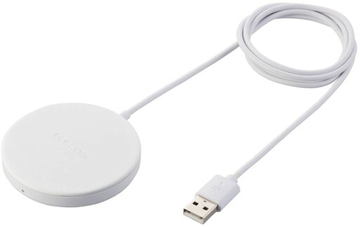 ELECOM エレコム マグネット内蔵ケーブル一体型ワイヤレス充電器(5W・卓上・1m) ホワイト W-MA01WH ELECOM エレコム マグネット内蔵ケーブル一体型ワイヤレス充電器(5W・卓上・1m) ホワイト W-MA01WH