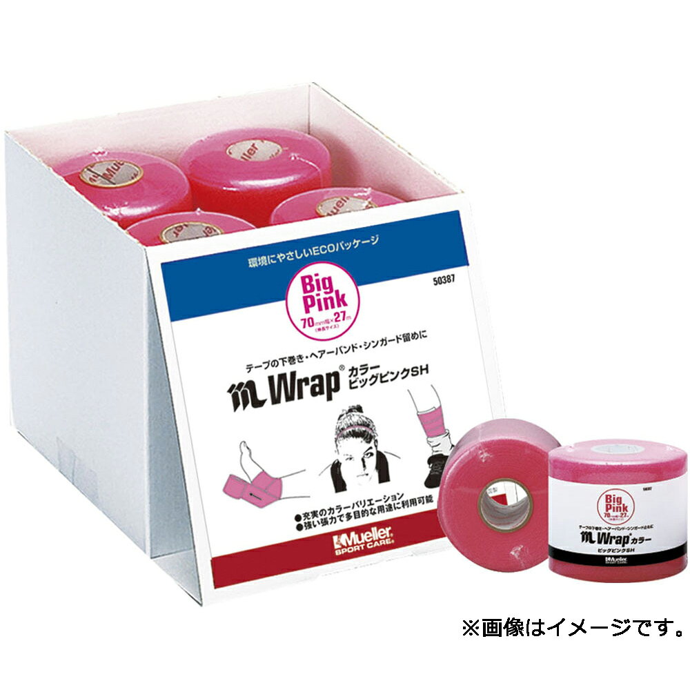 Mueller Japan/ミューラージャパン Mラップ カラー 70mm シュリンクパック 【ビックピンク】 50387