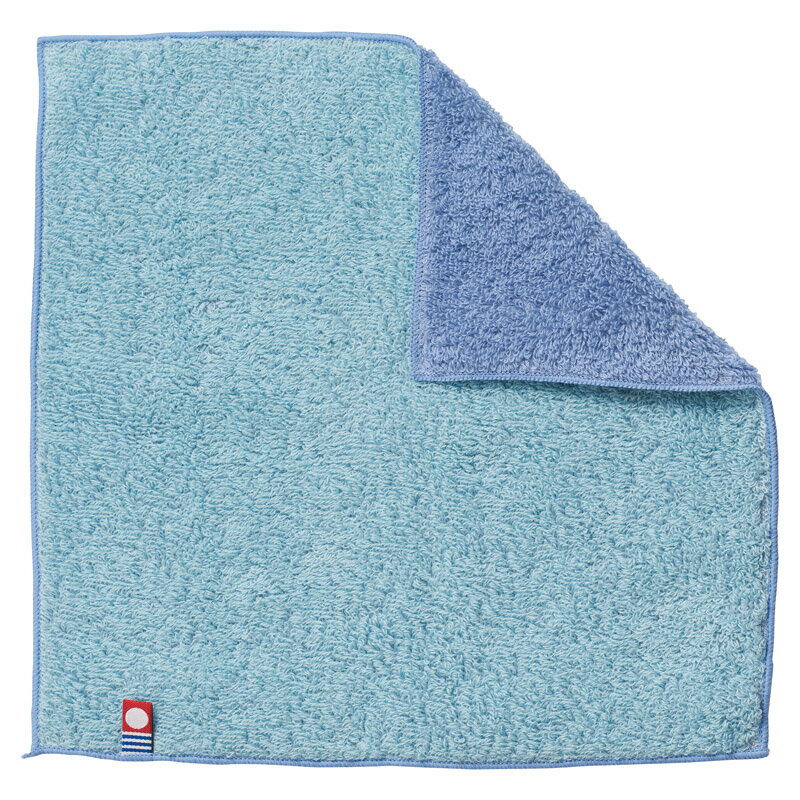 DAILY PRAIRIE リバーシブルタオルハンカチ ブルー COREH-605CB