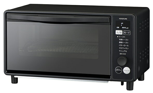 KOIZUMI 小泉成器 KOS-1330/K(ブラック)　オーブントースター　ミラーガラスデザイン カーボンヒーター..