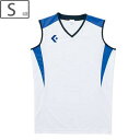 CONVERSE コンバース 【レディース】ゲームシャツ【ホワイト/Rブルー】【Sサイズ】CB351701-1125 吸汗 速乾 日本製