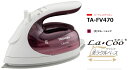 TOSHIBA 東芝 【納期約2週間】TA-FV470-R(マルーンレッド) コードレスアイロン La・Coo ラウンド美ラクルベース 本体質量約0.9kgで取...