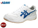 ASAHI アサヒシューズ KD78764 グリッパ-37 体育館シューズ 【26.0cm】 (ホワイト/ネイビー)(4)