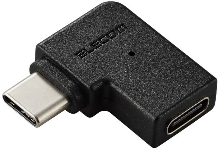 ELECOM エレコム USB Type-Cアダプタ/L字/横向き/ブラック MPA-CFCMLAD01BK