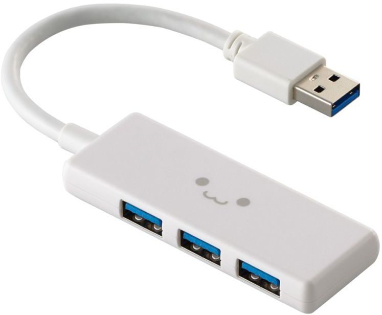 ELECOM エレコム USBHUB/USB5Gbps/バスパワー/3ポート/ホワイトフェイス U3H-H030WF