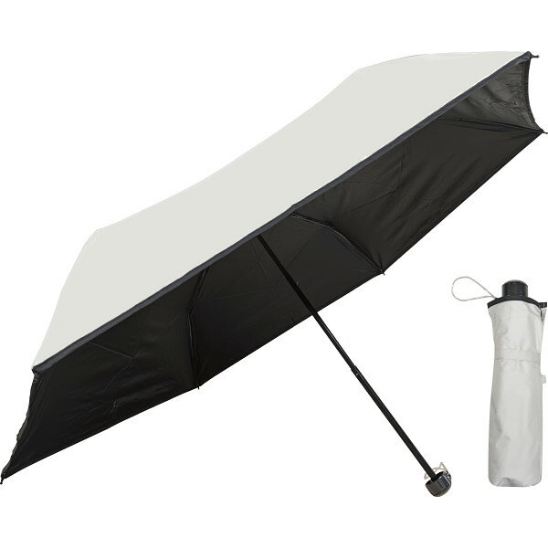 裏黒コーティング 裾パイピング55cm晴雨兼用傘 アイボリー 46985402