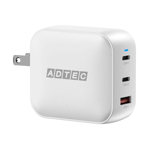ADTEC アドテック APD-V100AC2-WH Power Delivery対応 GaN AC充電器/100W/USB Type-A 1ポート Type-C 2ポート/ホワイト ADTEC アドテック APD-V100AC2-WH Power Delivery対応 GaN AC充電器/100W/USB Type-A 1ポート Type-C 2ポート/ホワイト
