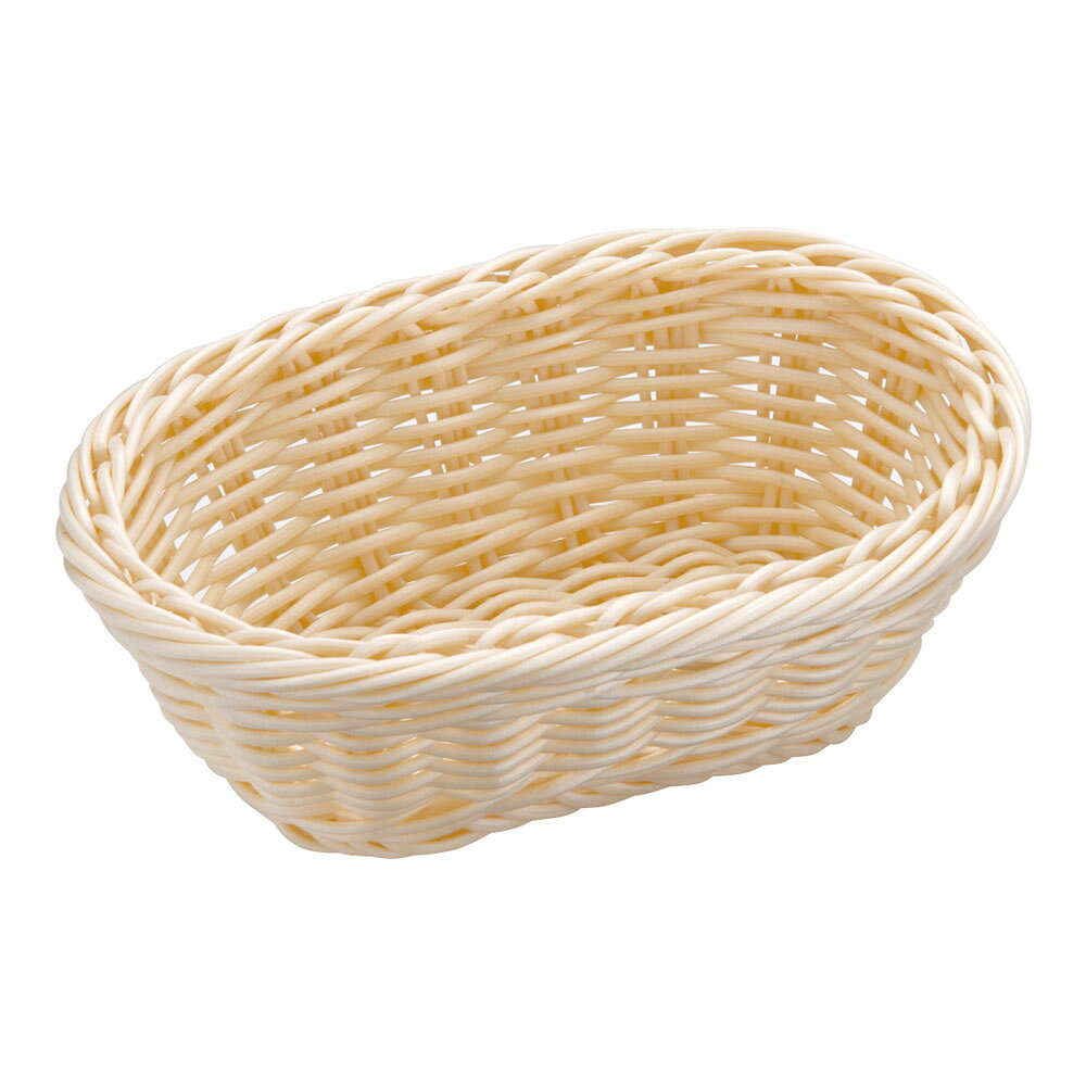 MANYO 萬洋 樹脂バスケット 小判型 白 91-067A