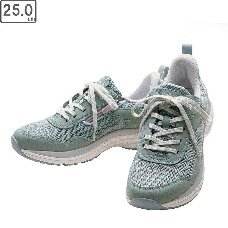 ASAHI/アサヒシューズ 【レディース】メディカルウォーク WK L031 【サックス】【25.0cm・4E】KV78492 スニーカー ウォーキング特化型SHM+機能 ファスナー