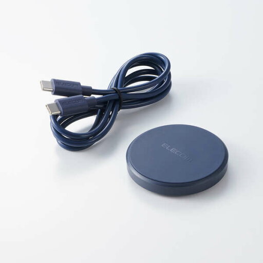 ELECOM エレコム W-QA28NV Qi規格対応ワイヤレス充電器/12W/EPP規格対応/卓上/ケーブル付属/1m/ネイビー ELECOM エレコム W-QA28NV Qi規格対応ワイヤレス充電器/12W/EPP規格対応/卓上/ケーブル付属/1m/ネイビー