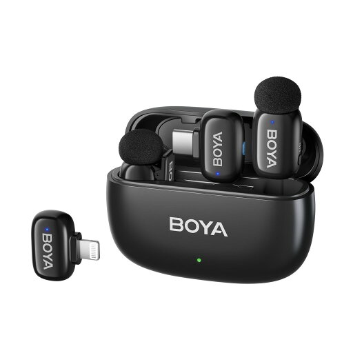 BOYA 小型ワイヤレスマイク/ノイズキャンセリング/Lightning・USB-C対応/ブラック/2年保証 BOYAMINI12 BOYA 小型ワイヤレスマイク/ノイズキャンセリング/Lightning・USB-C対応/ブラック/2年保証 BOYAMINI12