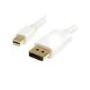 StarTech.com Mini DisplayPort-DisplayPort1.2変換ケーブル/2m/4K60Hz/21.6Gbps HBR2/オス-オス/ホワイト MDP2DPMM2MW(2)