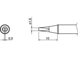 HAKKO 白光 こて先/1.6D型 T31-01D16