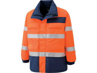 MIDORI ANZEN ミドリ安全 高視認性 防水帯電防止防寒コート オレンジ 4Lサイズ SE1125-UE-4L