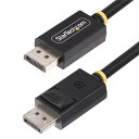 StarTech.com DisplayPort 2.1ケーブル/2m/8K60Hz 4K144Hz/40Gbps/VESA認証品/オス-オス/ブラック DP21-2M-DP40-CABLE(2)