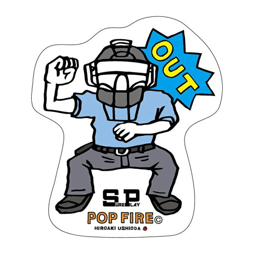 SURE PLAY シュアプレイ ポップファイヤーコラボステッカー 【SPUM/アンパイア】 SBA-POP SURE PLAY シュアプレイ ポップファイヤーコラボステッカー 【SPUM/アンパイア】 SBA-POP