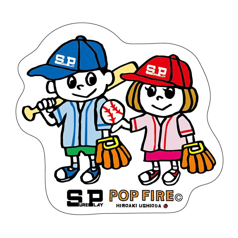 SURE PLAY シュアプレイ ポップファイヤーコラボステッカー 【SPKIDS/キッズ】 SBA-POP