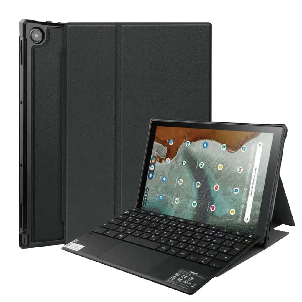 エムディーエス MDS-HCASCM3FLBK ASUS Chromebook Detachable CM3対応 耐衝撃フラップケース ブラック