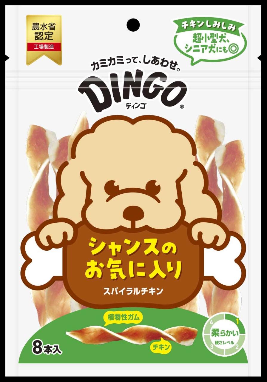 【メール便対応可1個まで】 ・シニア犬、超小型犬にもおすすめ！程よい弾力と柔らかさの植物性ガム使用。・上質なチキンの正肉のみ使用。・色々な角度からしっかり噛むことで歯垢を除去。・チキンの旨みがガムに染み込んで最後までおいしい。【原材料】鶏肉、コーンスターチ、落花生たん白、鶏レバー、塩化Na、増粘安定剤(グリセリン、ソルビトール)、保存料(ソルビン酸K、プロピオン酸Ca、デヒドロ酢酸Na)、着色料(二酸化チタン)、発色剤(亜硝酸Na)、香料 商品情報 保証成分粗タンパク質18.0％以上、粗脂肪0.5％以上、粗繊維1.0％以下、粗灰分3.5％以下、水分16.0％以下エネルギー281kcal/100g原産国または製造地中国 528712000　