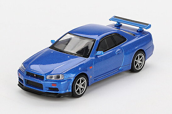 SUNRICH JAPAN サンリッチジャパン MINI GT 1/64 Nissan スカイライン GT-R R34 Vスペック ベイサイドブルー(右ハンドル)MGT00759-R