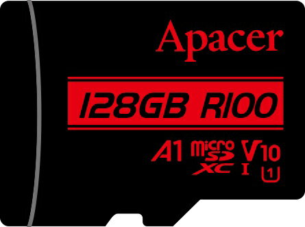 Apacer アペイサー microSDXC 128GB UHS-I U1 V10 A1 R:100 MB/s アダプタ付 5年保証 AP128GMCSX10UB-R