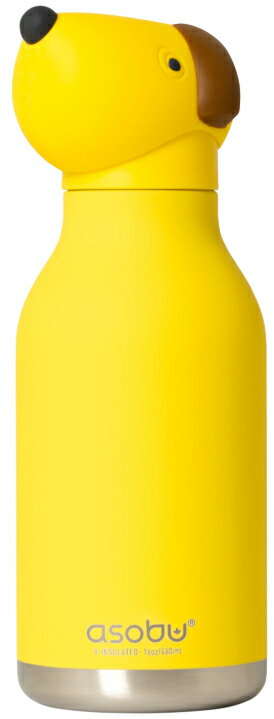 Asobu アソブ SBV44DO BESTIE キャラクターボトル 460ml 保温保冷ステンレスボトル ドッグ(イヌ)イエロー