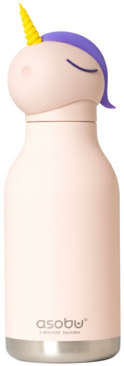 Asobu アソブ SBV44UN BESTIE キャラクターボトル 460ml 保温保冷ステンレスボトル ユニコーン(ピンク)