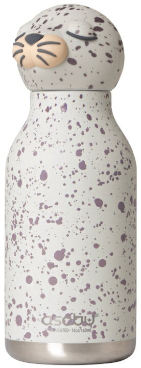 Asobu アソブ SBV44SL BESTIE キャラクターボトル 460ml 保温保冷ステンレスボトル アザラシ(グレー)