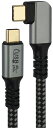日本トラストテクノロジー USB4対応240W Type-Cケーブル L型コネクタ 1m JTU4L240-CC