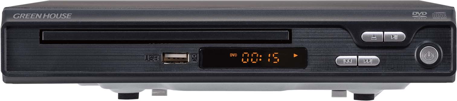 GREEN HOUSE グリーンハウス HDMI対応DVDプレーヤー GH-DVP1M-BK