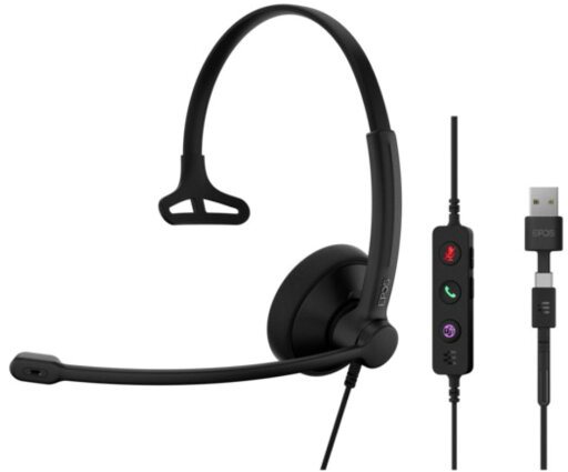 EPOS | SENNHEISER IMPACT 100 MS Mono USB-C+A/USB-A or USB-C接続/有線片耳ヘッドセット 1001419 EPOS | SENNHEISER IMPACT 100 MS Mono USB-C+A/USB-A or USB-C接続/有線片耳ヘッドセット 1001419