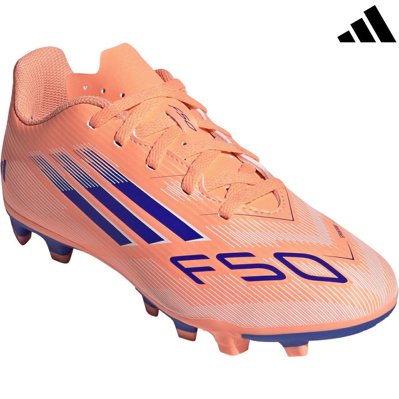 adidas アディダス 【ジュニア】F50 CLUB FG/MG / 天然芝・土・人工芝用 JI0027 【ビームオレンジ/ルシッドブルー/フットウェアホワイト】