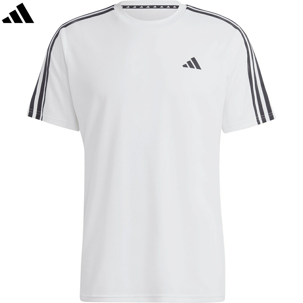 adidas アディダス 【メンズ】トレイン エッセンシャルズ スリーストライプス トレーニング半袖Tシャツ BXH41 【ホワイト/ブラック】(4)