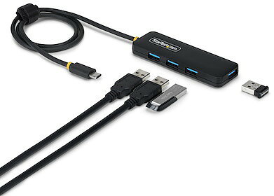 StarTech.com USB-Cハブ/4ポート USB-A/5Gbps/バスパワー/PCR樹脂筐体/61cmロングケーブル/小型・軽量 H5C4A-USB-HUB-2