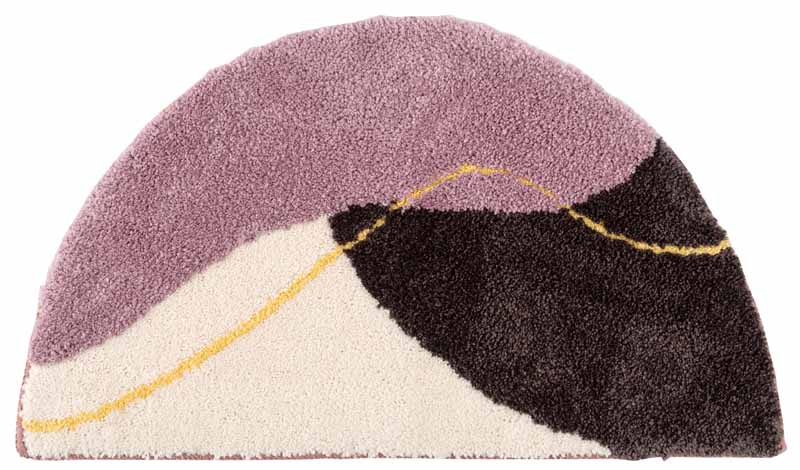 Water-Repellent Carpets - 東谷 ROOM ESSENCE マット-半円形 GLK-217 メーカー直送 同梱不可 カード決済のみ対応 沖縄・北海道・離島お届け並びに時間指定不可
