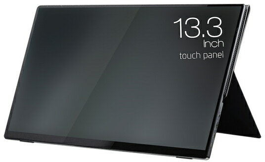 UNIQ ユニーク フルHD対応 13.3型タッチパネル式モバイル液晶モニター/HDMI、Type-C/ブラック/スピーカー UQ-PM13FHD4F-DS