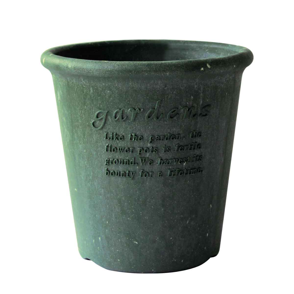 Hachiman 八幡化成 植木鉢 エコポット丸型 5号 古紙入 グリーン