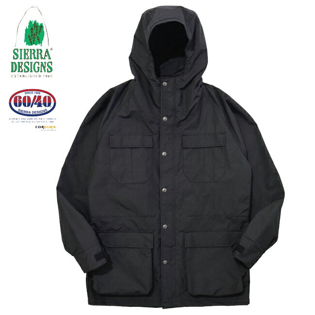 SIERRA DESIGNS シエラデザイン 【ユニセックス】オリジナル マウンテンパーカー 【ブラック/ブラック】 621010 コーデュラ 60/40