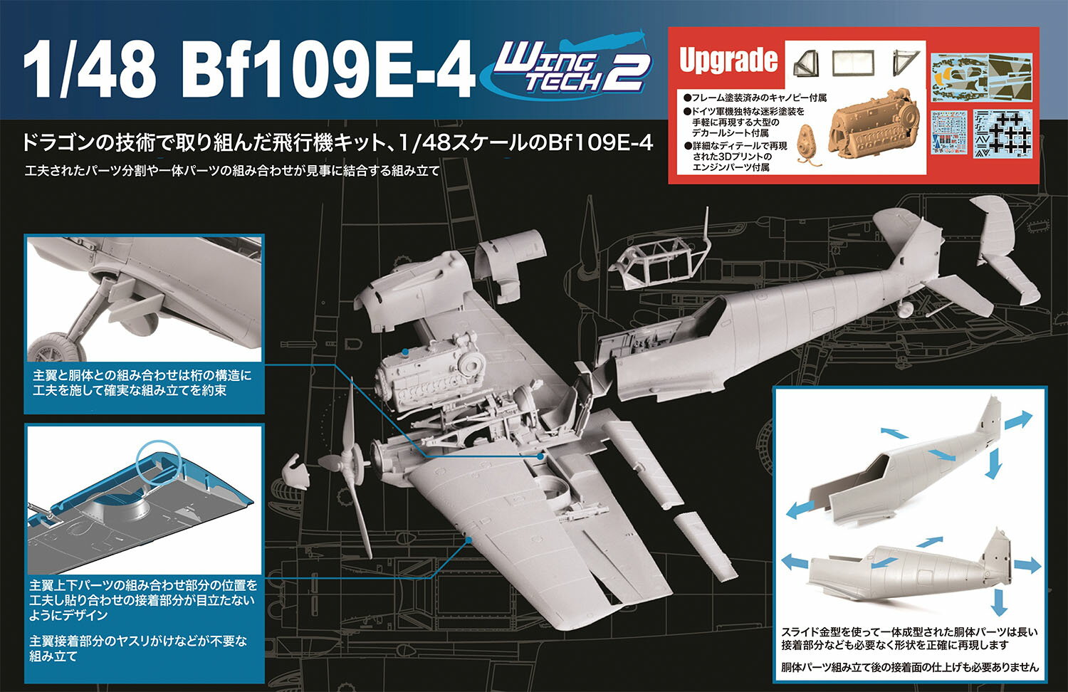 ドラゴンモデル 1/48 WW.II ドイツ軍 メッサーシュミットBf109 E-4 DR5550SP