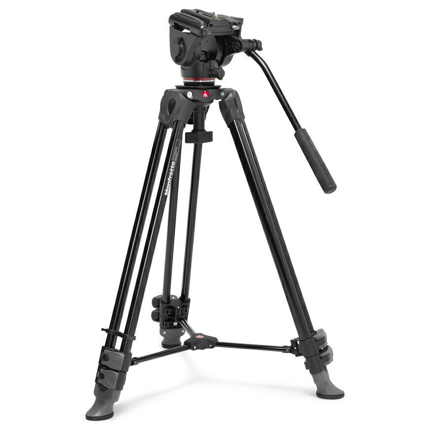 Manfrotto - Manfrotto マンフロット アルミニウム製ツインレッグ三脚 500X フルード雲台キット MVK500XAM ブラック 【ハイブリッド三脚システム Manfrotto ONE シリーズ】