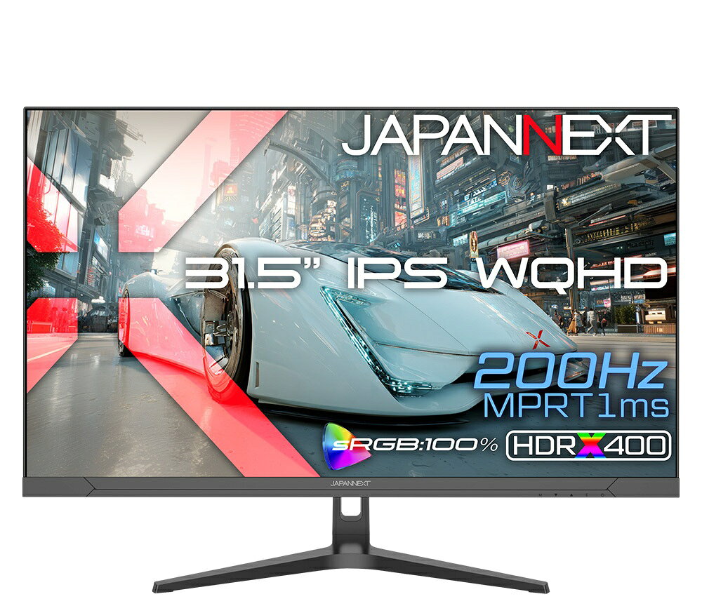 JAPANNEXT ジャパンネクスト WQHD対応 31.5型液晶ディスプレイ/HDMI×2、DP×2/ブラック/スピーカー/2年保証 JN-IPS315G200Q 単品購入のみ可（同一商品であれば複数購入可） クレジットカード 代金引換決済のみ