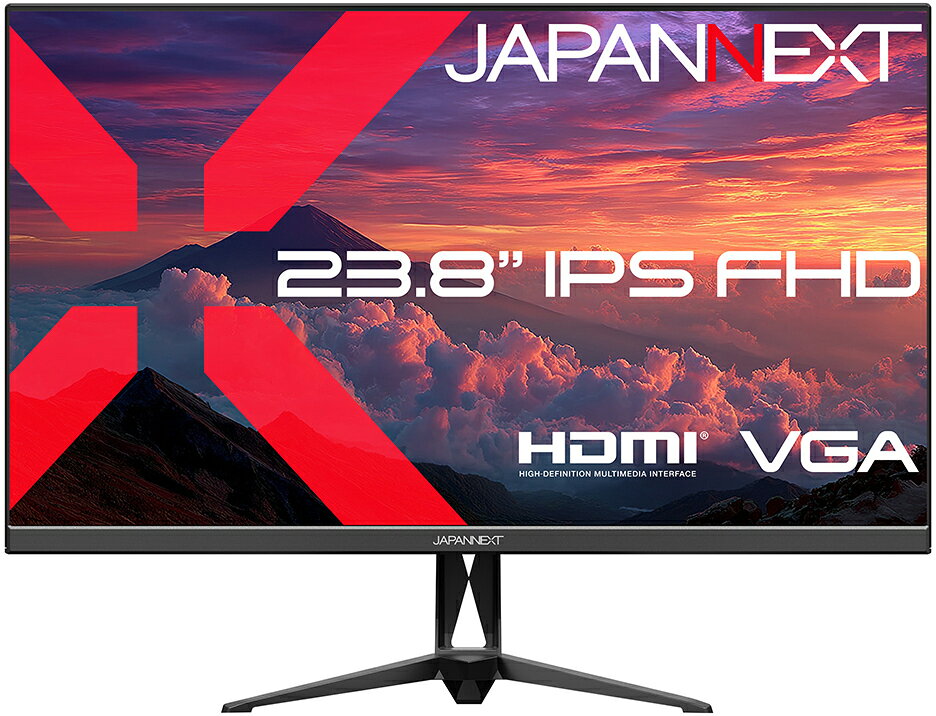 JAPANNEXT ジャパンネクスト フルHD対応 23.8型液晶ディスプレイ/HDMI、VGA/ブラック/スピーカー/2年保証 JN-IPS238F3 単品購入のみ可（同一商品であれば複数購入可） クレジットカード 代金引換決済のみ