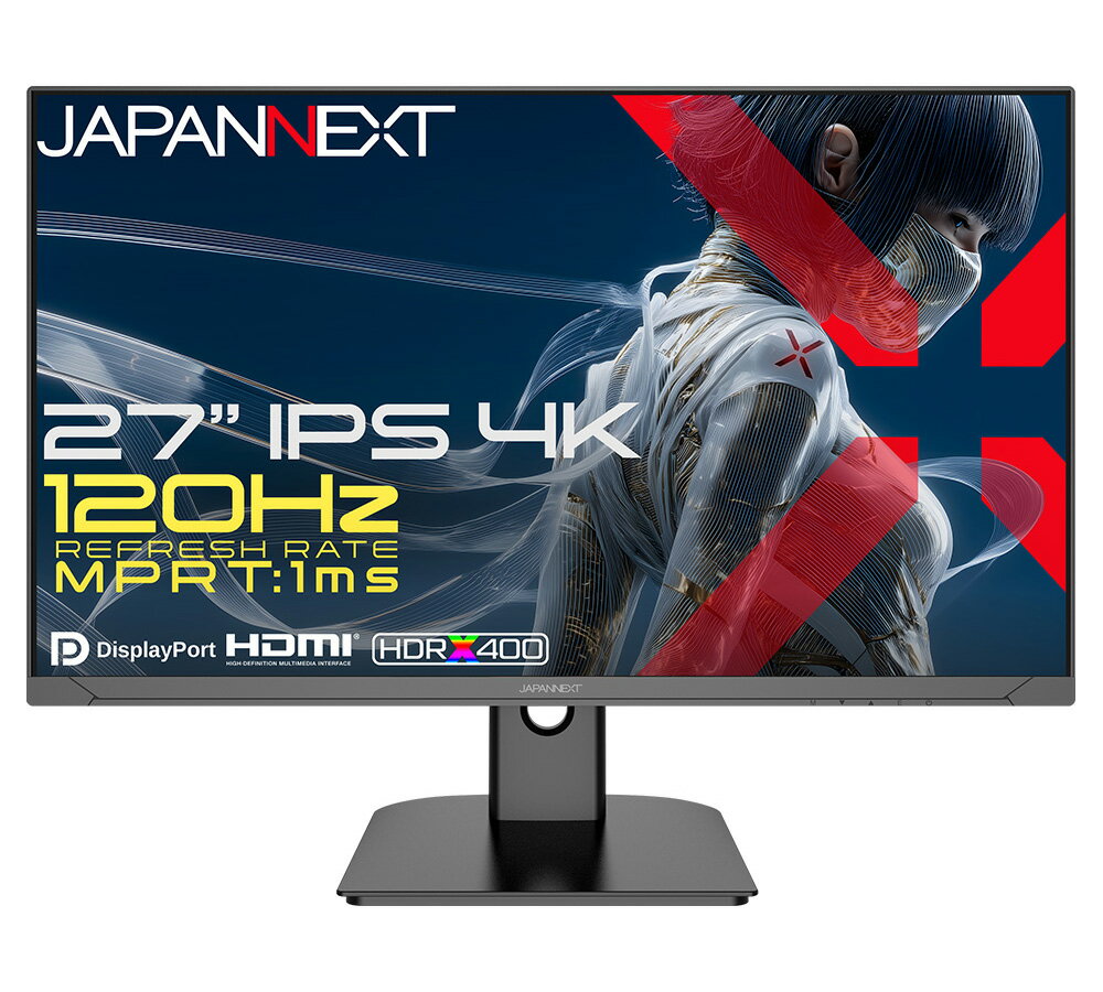 JAPANNEXT ジャパンネクスト 4K対応 27型液晶ディスプレイ/HDMI×2、DP×2/ブラック/スピーカー/2年保証 JN-Ei27G120U2 単品購入のみ可（同一商品であれば複数購入可） クレジットカード 代金引換決済のみ