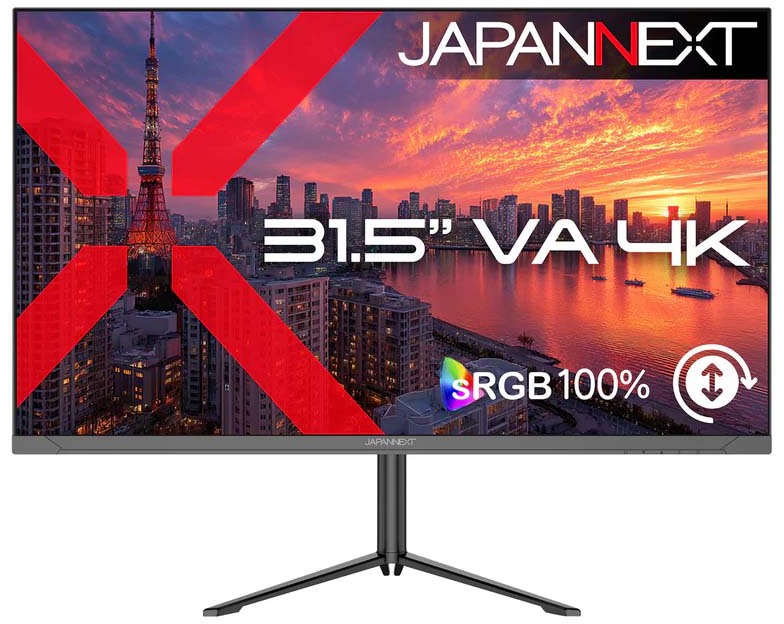 JAPANNEXT ジャパンネクスト 4K対応 31.5型液晶ディスプレイ/HDMI×2、DP×1/ブラック/スピーカー/2年保証 JN-V315U2-HSP 単品購入のみ可（同一商品であれば複数購入可） クレジットカード 代金引換決済のみ