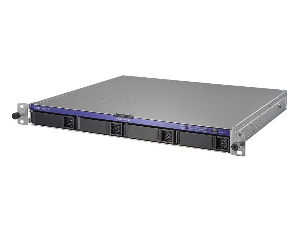 Windows Server IoT 2025 for Storage Workgroupをインストールした法人向けNASです。50名以下の小規模オフィスにおけるデータ共有やバックアップデータの保管に最適なソリューションを提供します。コンパクトかつ静音性に優れた設計により、オフィス内へ設置しても快適にお使いいただけます。■ラックの設置に簡単・便利な筺体設計。オイルレス・スクリューレスだから取り付け簡単　取り付けに必要なラックマウントレールを標準添付し、使用するネジと潤滑油を減らすことで、はじめての方でも簡単に手を汚すことなく取り付けられるようにしました。米国EIA（米国電子工業会）の規格に準拠した19インチ1Uラックマウント対応。■Windows Server IoT 2025 for Storage Workgroupを採用。ファイルサーバー機能に特化したWindows Server　「Windows Server IoT 2025 for Storage」は、Windows Server 2025をベースとしたファイルサーバー専用のOSです。法人向けNAS筐体にプリインストールされ、Windows Server 2025のファイルサーバーを構築する場合と同等の環境をご提供します。■RAID機能で万一のドライブ故障に備える　4台のドライブを搭載し、RAID 5（出荷時設定）、RAID 1×2（ミラーリング×2ボリューム※）およびRAID 0（ストライピング）を構成可能です。RAID 5を構成時には、4台のうち1台が故障した場合にも、ドライブを交換することでデータを損失することなく復旧が可能です。また、NASを停止することなくドライブの交換ができるホットスワップ機能にも対応しています。※RAID 10（1＋0）とは異なります。■長く安心！「データ復旧サービス」標準添付　本商品は、お客様により長く、安心してNASをご利用いただくために、高い保証レベルでの”安心”を実現した「データ復旧サービス」を標準添付いたしました。最大150万円相当「データ復旧サービス」　NASの内蔵ハードディスクに障害が発生し読み込めなくなった際に、保存されているデータの復旧を試みるサービスを標準添付しました。ハードディスクの障害には、ファイルシステム障害など軽度の論理障害から、復旧に開封作業を要する重度の物理障害まで、さまざまな原因があります。一般的なNASに添付されやすい軽度の論理障害のみカバーしたものと比べ、本商品は重度の物理障害も対象としたサービスです。万が一に備え、迷うことなくお選びいただけます。※本サービスは復旧をお約束するものではありません。◆データ復旧サービスについて・購入日から3年間（1年間ごとに1回まで、合計3回まで）・データ復旧作業費用合計150万円（税込）まで 商品情報 対応OSWindows 11、Windows 10 2022 Update（バージョン 22H2）、Windows Server 2025/2022/2019/2016、macOS 13〜15、26、Chrome OS、iPadOS 16〜18、26容量16TB搭載OSWindows Server IoT 2025 for Storage WorkgroupHDDベイ数:4 搭載ドライブ数:4 採用ドライブ:NAS専用HDD ドライブサイズ:3.5インチ ドライブ取替え機構:カートリッジ同時接続台数（目安）50台対応アプリケーションプロトコルSMB、HTTP、HTTPS、FTP、WebDAV、NFS冗長化冗長化方式:ソフトウェア 冗長化設定:RAID 5（出荷時）、RAID 0、RAID 1×2、マルチディスク筐体特徴[10GbE LAN port] （10GBASE-T/5GBASE-T/2.5GBASE-T/1000BASE-T/100BASE-TX/10BASE-T）背面×1 [2.5GbE LAN port] （2.5GBASE-T/1000BASE-T/100BASE-TX/10BASE-T）背面×1 [その他インターフェイス] HDMI：背面×1 [搭載ファン] 2基 [盗難対策] ケンジントンスロットUSB[USB 10Gbps] Type-A：背面×2 [USB 5Gbps] Type-A：背面×2 [USB 2.0] Type-A：正面×1機能特徴ホットスワップ対応、ボリュームの暗号化機能、Active Directory Nativeログオン機能、クォータ機能、NarSuS、通知機能、iSCSIターゲット、NAS/iSCSI同時使用、シャドウコピー、レプリケーション機能、バックアップ機能、Wake on LAN、ポートトランキング/NICチーミング電源・定格電圧AC100V 50/60Hz各種規格・法規制RoHS指令準拠（10物質）、VCCI Class A、省エネ法、グリーン購入法、電気用品安全法（ACプラグ変換アダプター）付属品初回設定マニュアル、ラックマウント取り付けマニュアル、LANケーブル×1、電源ケーブル（PSE適合品）、ACプラグ変換アダプター、ラックマウントレール保証3年サイズ筐体サイズ:約430（W）×407（D）×44（H）mm　※ゴム足含む、突起部除く※ラックマウントレール調整可能範囲：奥行約482mm〜795mm 梱包サイズ:約568mm（W）×502（D）×175（H）mm質量（本体のみ）約7.8kg HDL4Z25WI3B16UB　