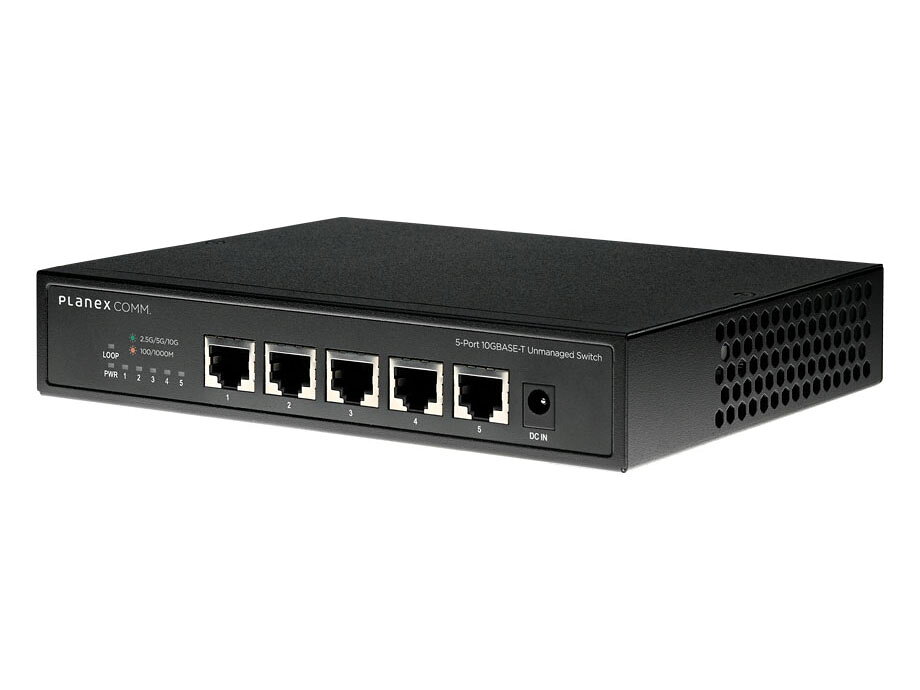 PLANEX プラネックスコミュニケーションズ 5 ポート 10GBASE-T アンマネージドスイッチ FXXG-0005EM