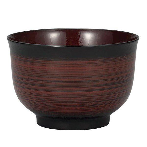 MIYAMOTO 宮本産業 汁椀 460ml クリーンコート 羽反型 刷毛目 曙