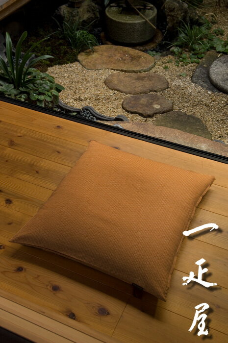 麻の葉（ 金茶 ） 座布団カバー 55×5